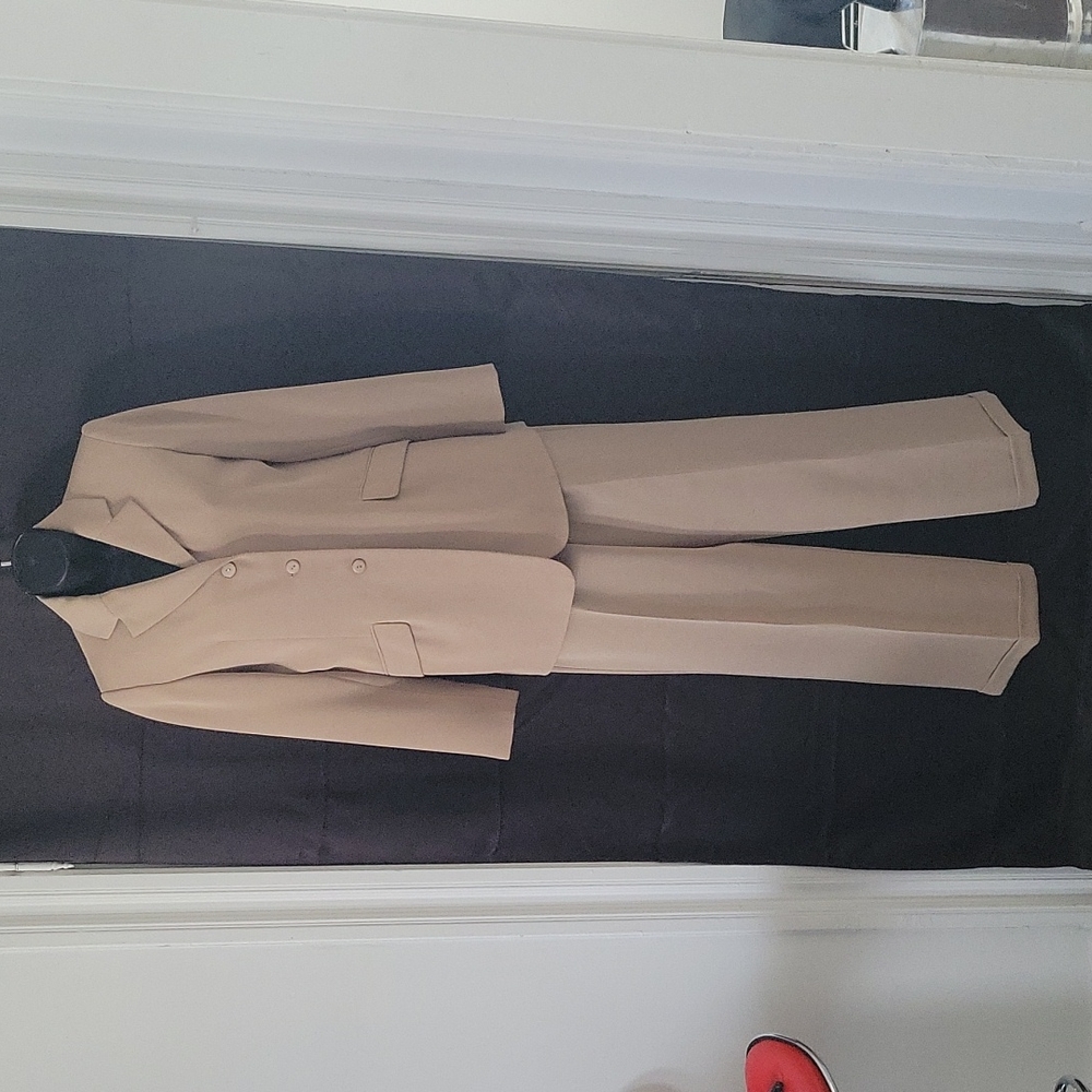 Express Wide Leg Taupe Women Suite